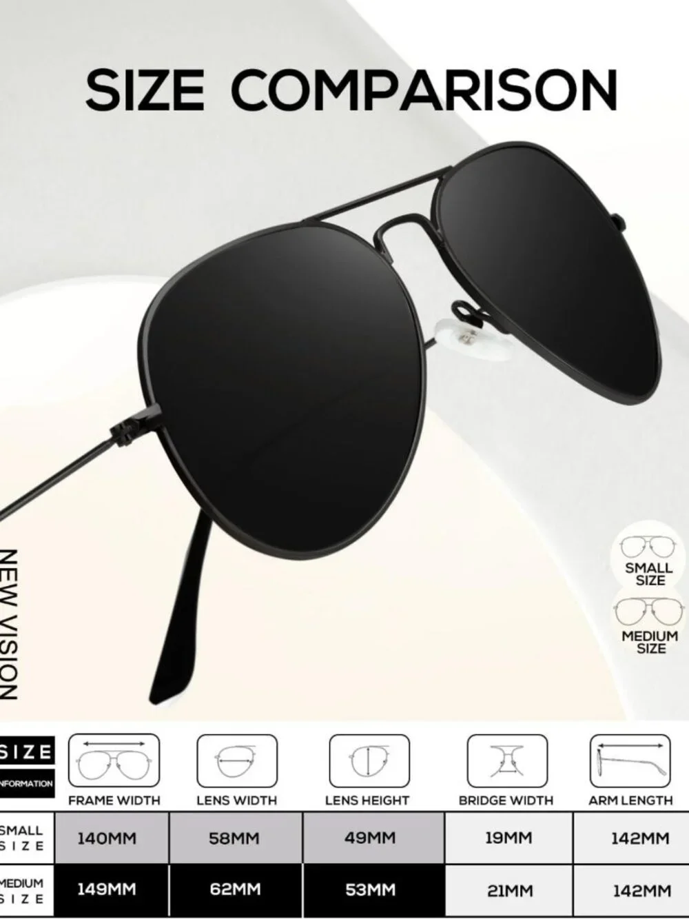 Classic Polarized Aviator Sunglasses for Men & Women - UV Protection, Driving